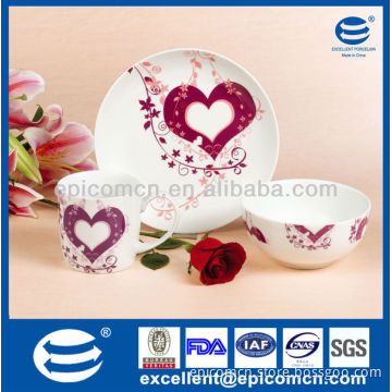 new lovely gift porcelain wholesale breakfast Set For beloved BC8026